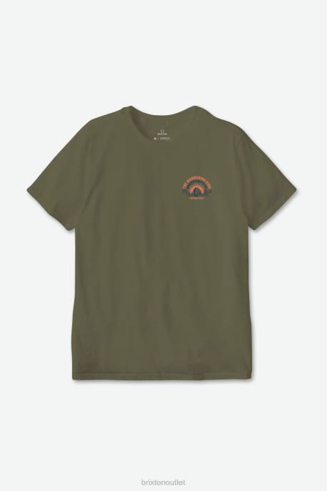Men Brixton Olive Roam Free S/S Standard Tee Apparel