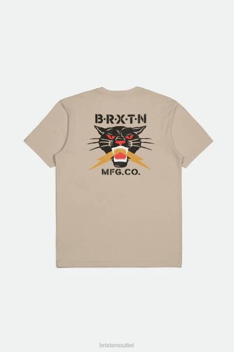 Men Brixton Smoke Grey Sparks S/S Tailored Tee Apparel