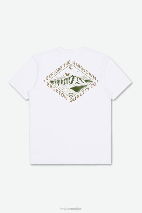 Men Brixton White Apalachin S/S Standard Tee Apparel
