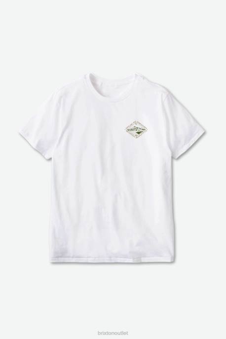 Men Brixton White Apalachin S/S Standard Tee Apparel