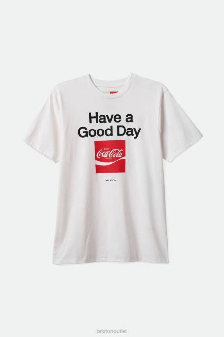 Men Brixton White Coca-Cola Good Day S/S Tailored Tee Apparel