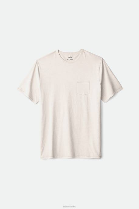 Men Brixton White Premium Cotton S/S Pocket Tee Apparel