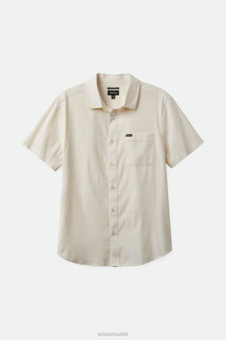 Men Brixton Off White Charter Oxford S/S Woven Apparel