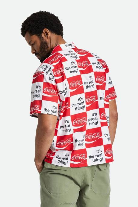 Men Brixton White Coca-Cola Bunker S/S Woven Apparel