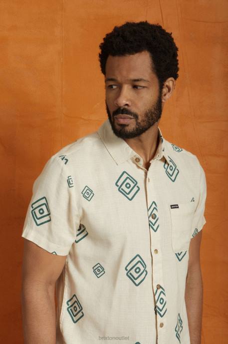 Men Brixton Whitecap/Spruce Charter Slub S/S Woven Apparel