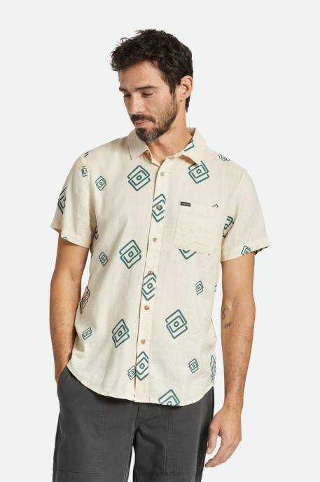 Men Brixton Whitecap/Spruce Charter Slub S/S Woven Apparel
