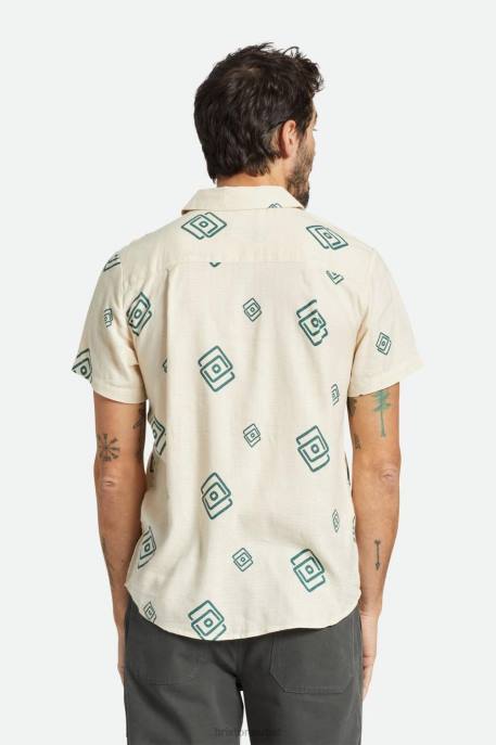 Men Brixton Whitecap/Spruce Charter Slub S/S Woven Apparel