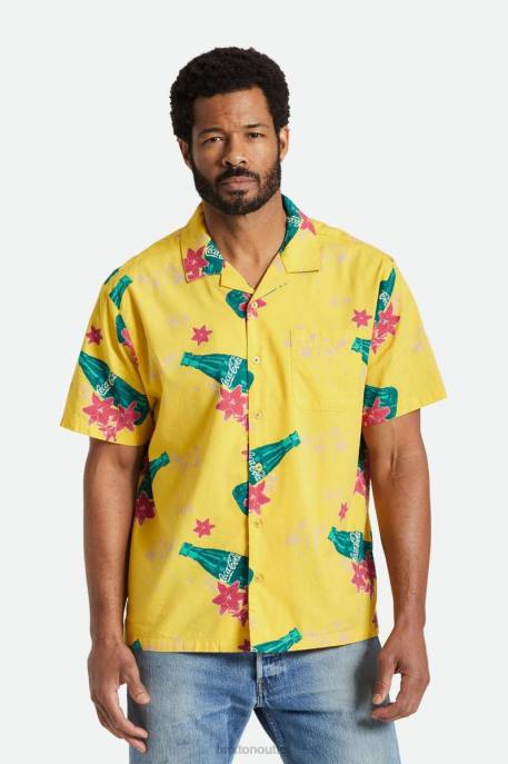 Men Brixton Yellow Coca-Cola Bunker S/S Woven Apparel