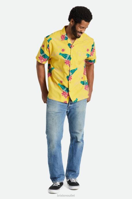 Men Brixton Yellow Coca-Cola Bunker S/S Woven Apparel