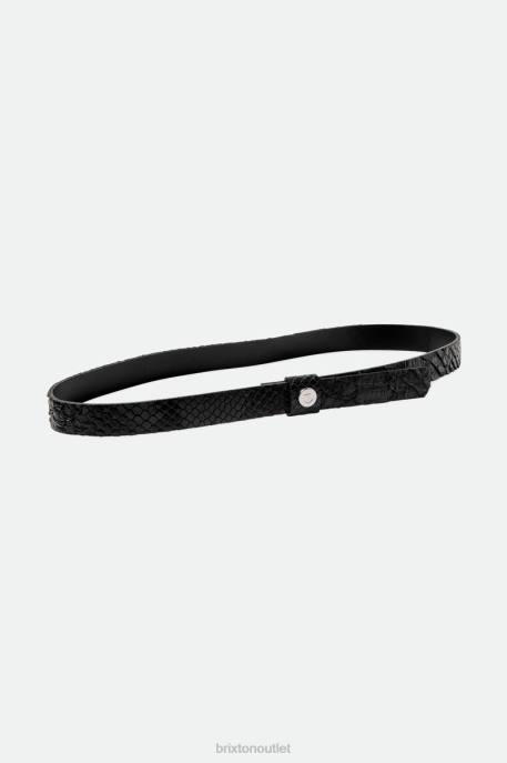 Unisex Brixton Black Snake Skin Adjustable Hat Band Accessories