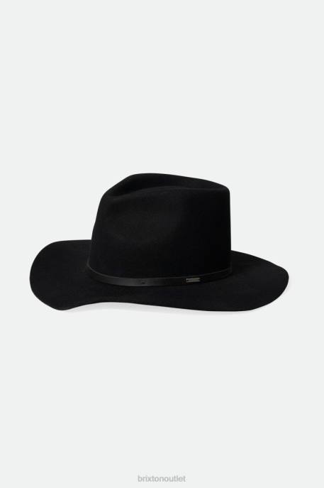 Unisex Brixton Black Whiskey River Cowboy Hat Accessories
