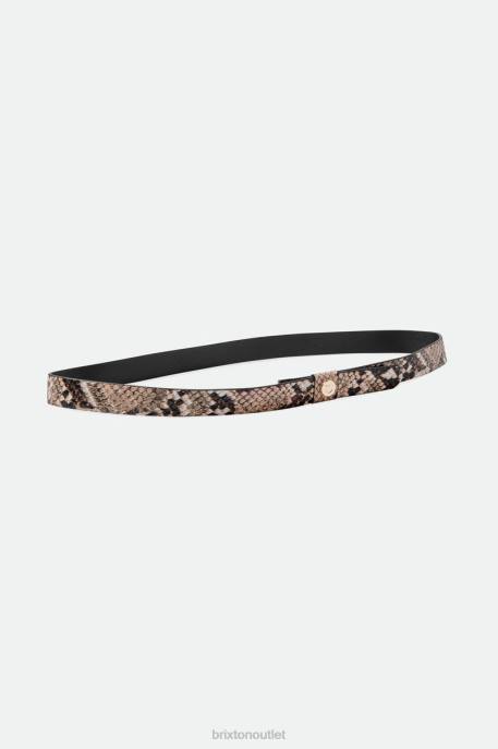 Unisex Brixton Brown/White Snake Skin Adjustable Hat Band Accessories