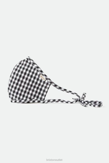 Unisex Brixton Black Gingham Lightweight Antimicrobial Face Mask Accessories