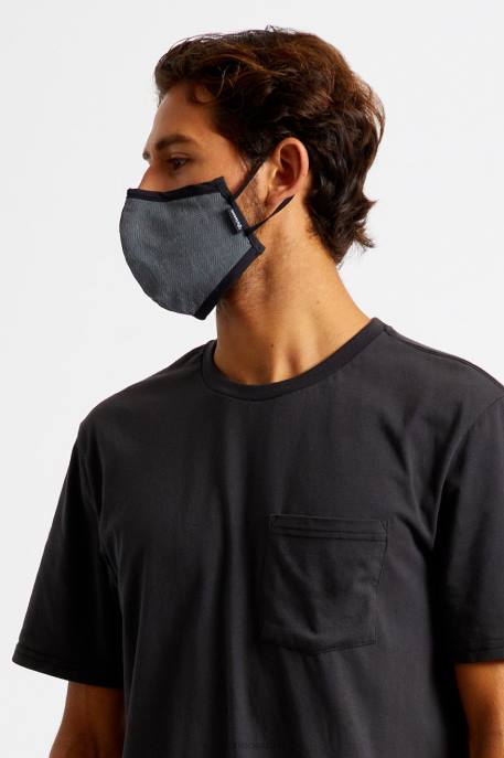 Unisex Brixton Black Herringbone Antimicrobial 4-Way Stretch Face Mask Accessories