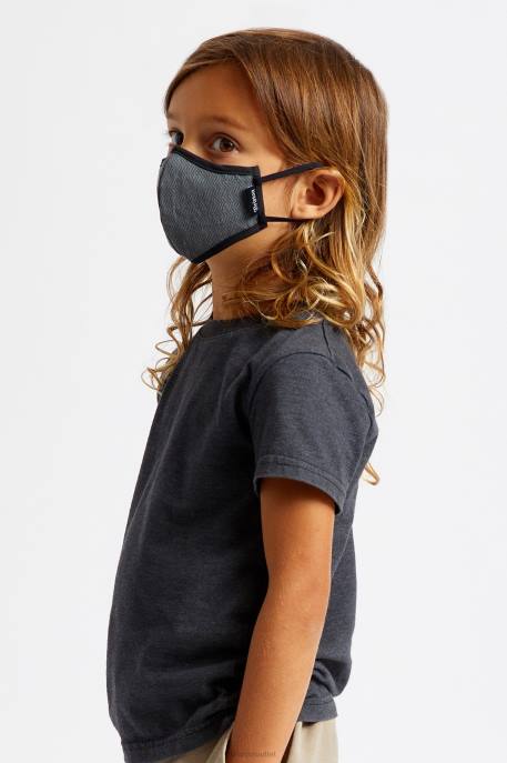 Unisex Brixton Black Herringbone Youth Antimicrobial Face Mask Accessories