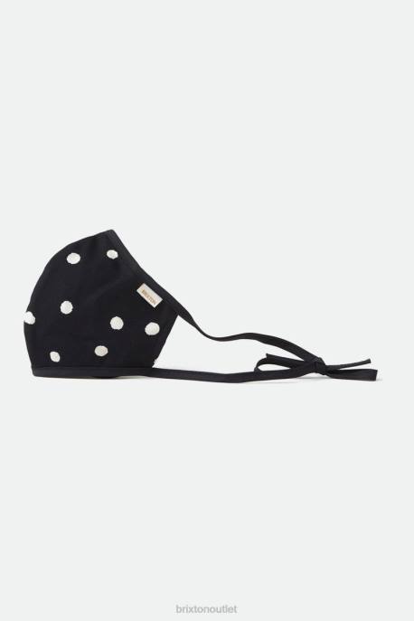 Unisex Brixton Black Polka Lightweight Antimicrobial Face Mask Accessories
