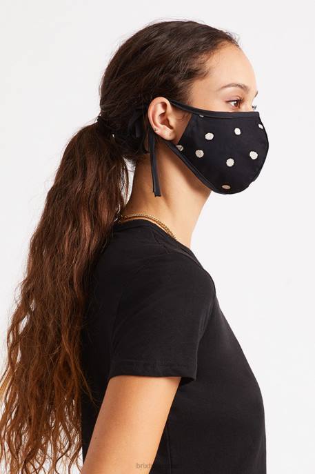 Unisex Brixton Black Polka Lightweight Antimicrobial Face Mask Accessories