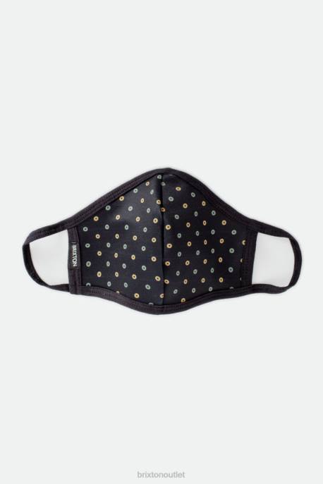Unisex Brixton Black Polka Reversible Face Mask Accessories