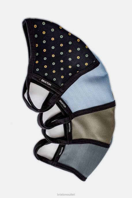 Unisex Brixton Black Polka Reversible Face Mask Accessories
