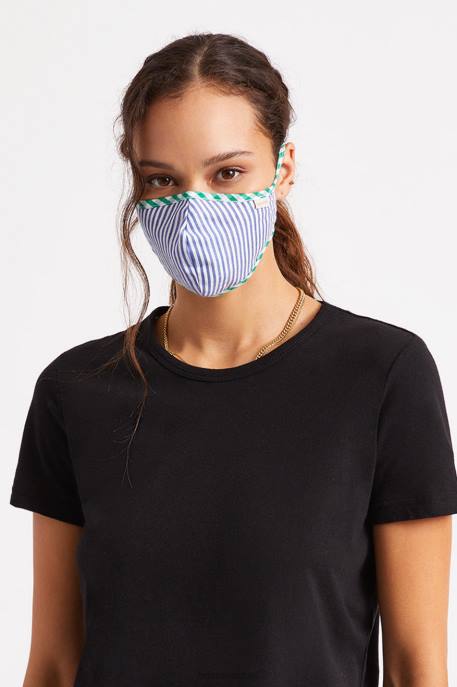 Unisex Brixton Blue Stripe Lightweight Antimicrobial Face Mask Accessories