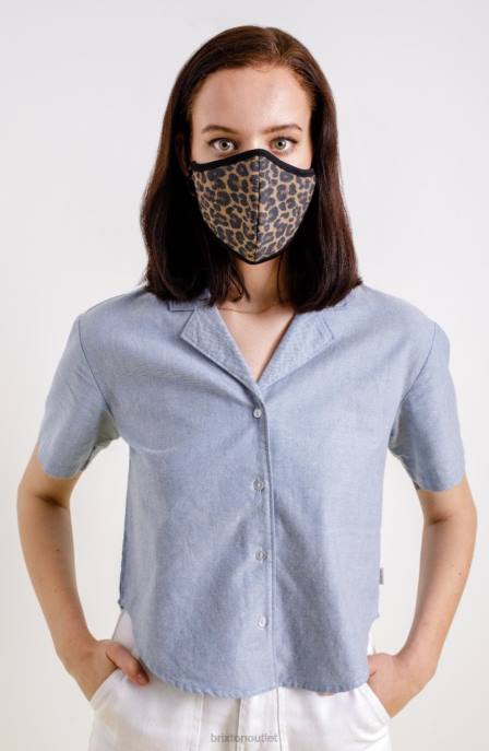 Unisex Brixton Leopard Antimicrobial 4-Way Stretch Face Mask Accessories
