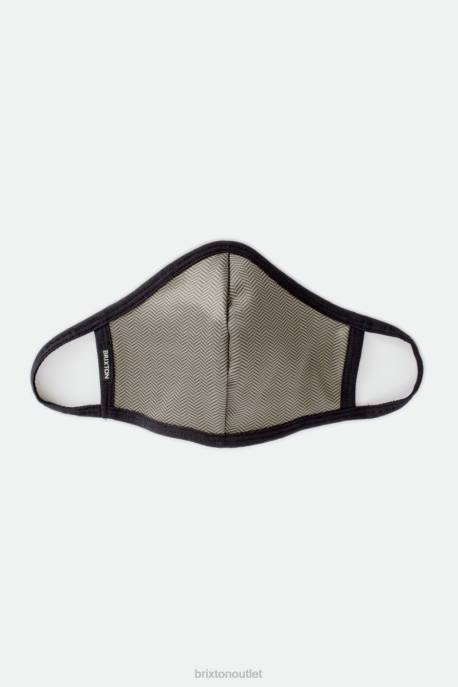 Unisex Brixton Olive Herringbone Reversible Face Mask Accessories