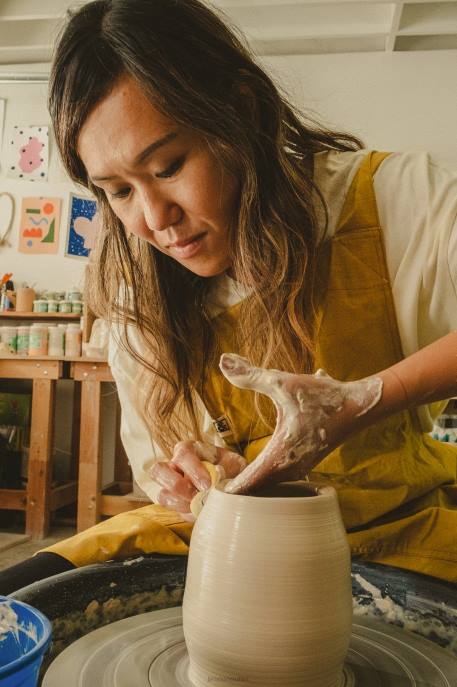 Unisex Brixton x O-M Beige Hand Crafted Ceramic Mug Accessories