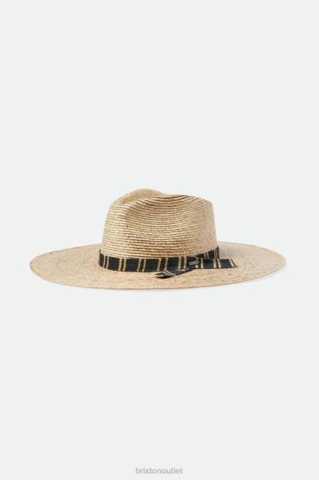 Women Brixton Natural/Multi Leigh Straw Fedora Accessories