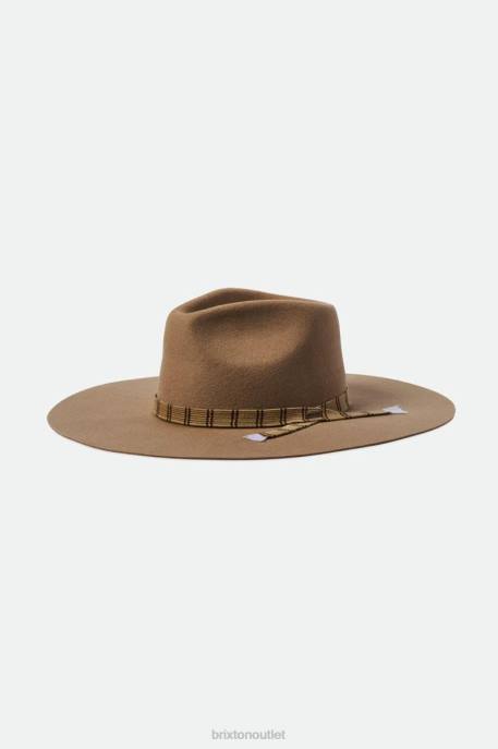 Women Brixton Sand Leigh Felt Fedora Accessories