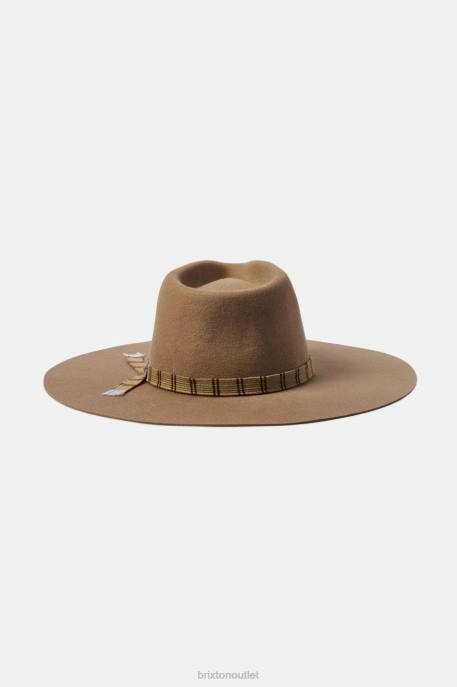 Women Brixton Sand Leigh Felt Fedora Accessories