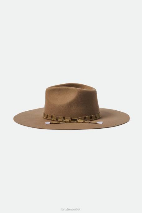 Women Brixton Sand Leigh Felt Fedora Accessories
