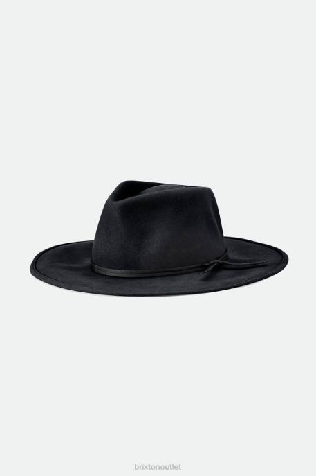 Women Brixton Black Joanna Felt Packable Hat Accessories