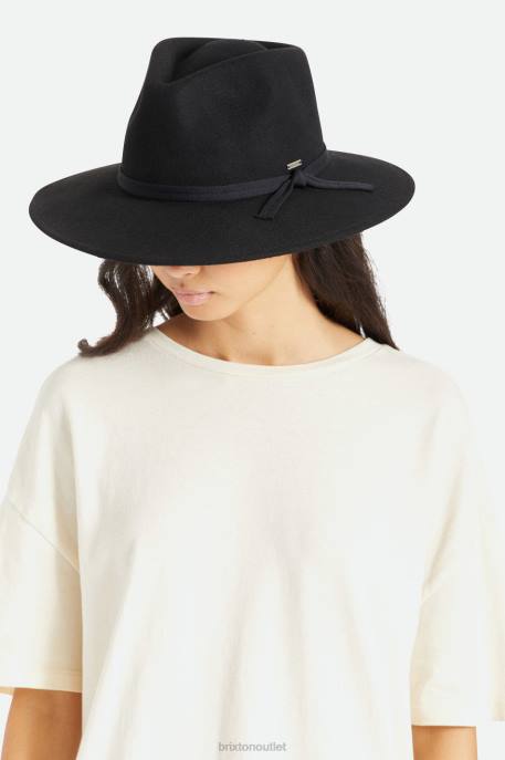 Women Brixton Black Joanna Felt Packable Hat Accessories
