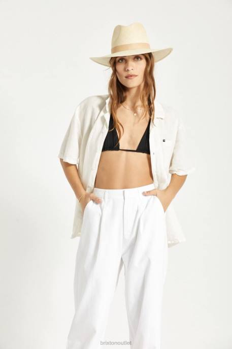 Women Brixton Catalina Sand Harper Panama Straw Hat Accessories