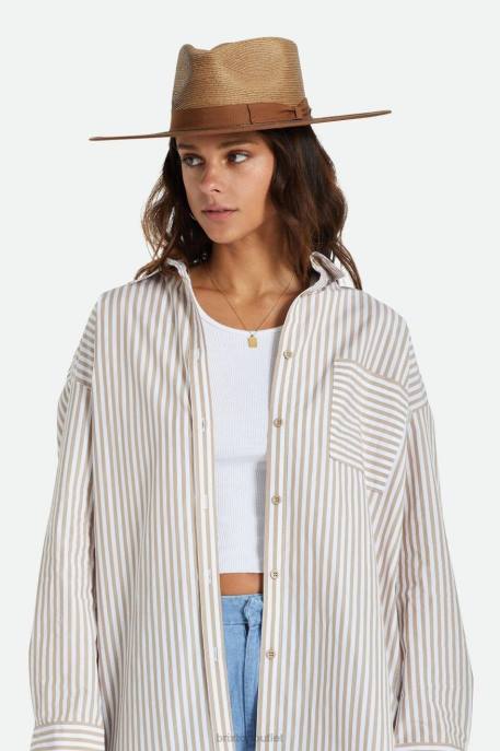 Women Brixton Coffee/Brown Regular Tripilla Jo Straw Rancher Hat Limited Accessories