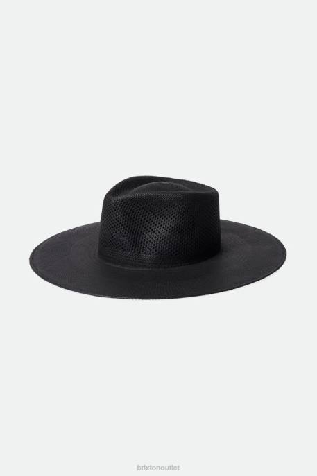 Women Brixton Corondao Black Jo Panama Straw Rancher Hat Accessories