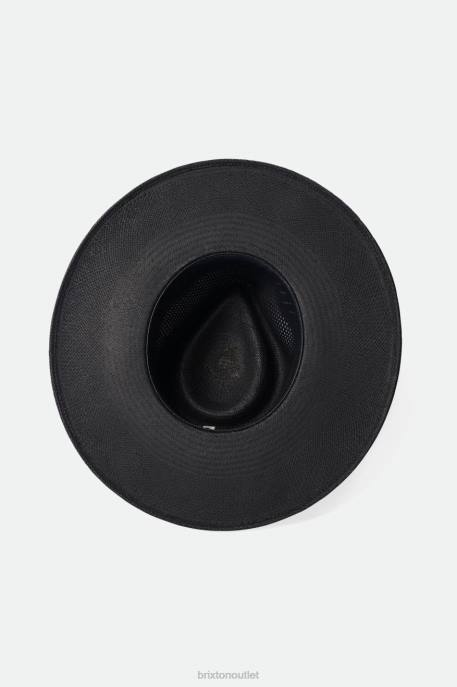 Women Brixton Corondao Black Jo Panama Straw Rancher Hat Accessories
