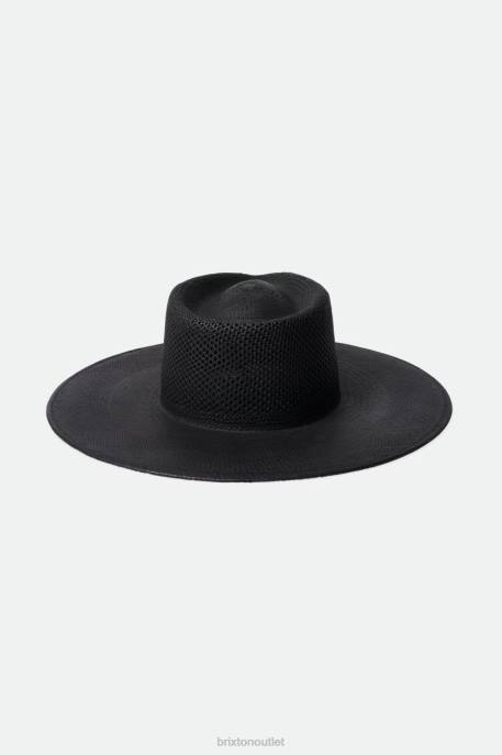 Women Brixton Corondao Black Jo Panama Straw Rancher Hat Accessories