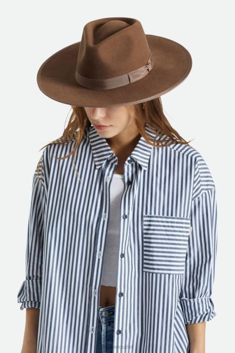 Women Brixton Dark Tan Jo Rancher Hat Accessories
