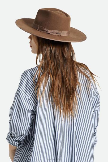 Women Brixton Dark Tan Jo Rancher Hat Accessories
