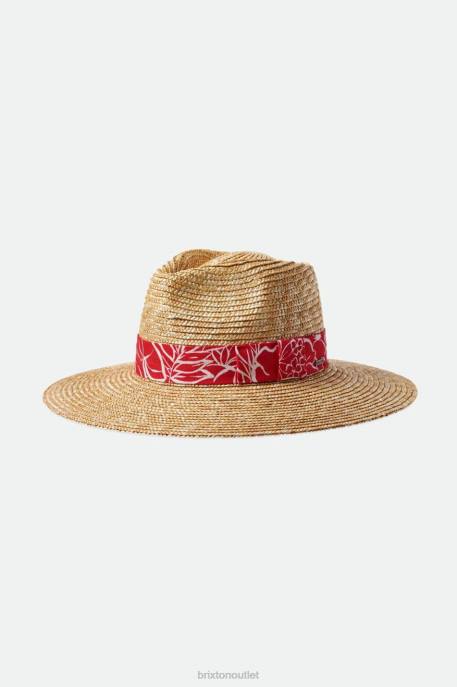 Women Brixton Honey/Aloha Red Joanna Hat Accessories