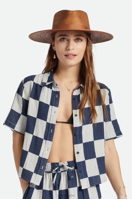Women Brixton Rust Regular Tripilla Jo Straw Rancher Hat Limited Accessories
