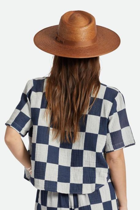 Women Brixton Rust Regular Tripilla Jo Straw Rancher Hat Limited Accessories
