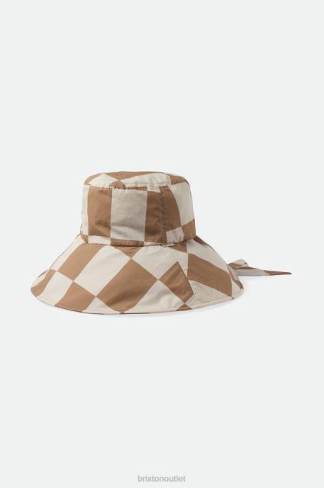 Women Brixton Sand/Whitecap Jasper Packable Bucket Hat Accessories