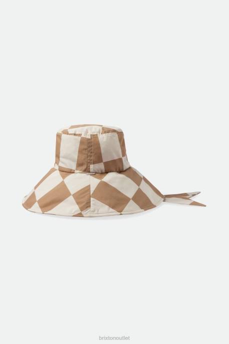 Women Brixton Sand/Whitecap Jasper Packable Bucket Hat Accessories