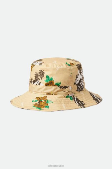 Women Brixton Straw Petra Packable Bucket Hat Accessories