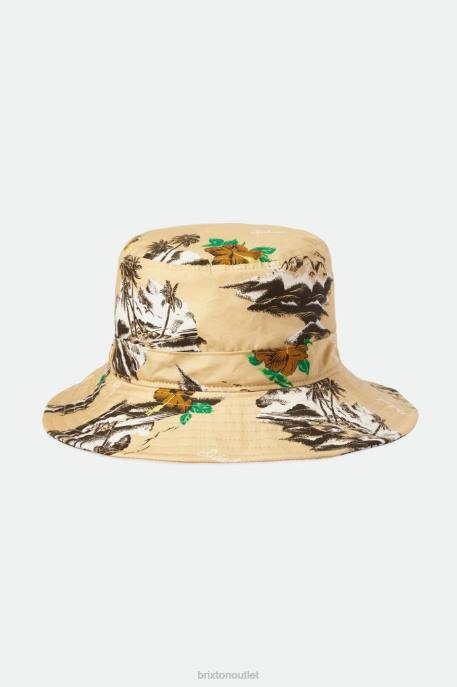 Women Brixton Straw Petra Packable Bucket Hat Accessories