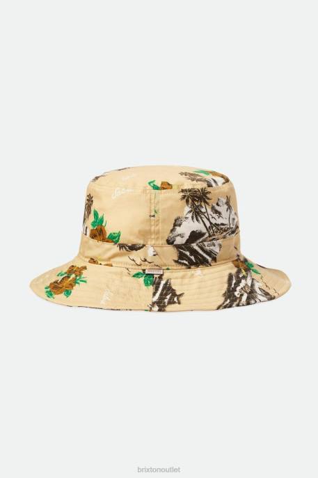 Women Brixton Straw Petra Packable Bucket Hat Accessories