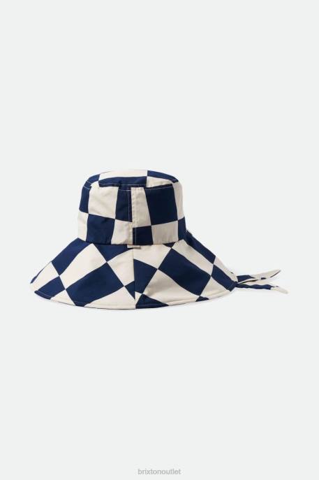 Women Brixton Washed Navy/Whitecap Jasper Packable Bucket Hat Accessories