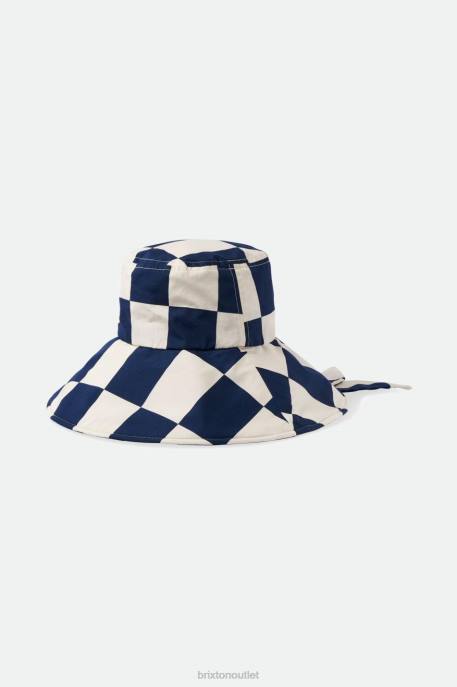 Women Brixton Washed Navy/Whitecap Jasper Packable Bucket Hat Accessories